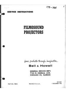 Bell and Howell 179 manual. Camera Instructions.